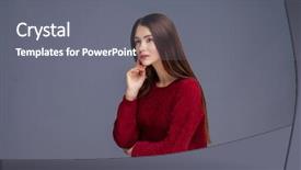  Presentation with close up of young girls - Audience pleasing slide deck consisting of energy template - close up portrait young brunette backdrop and a gray colored foreground