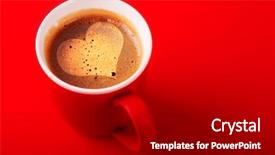  Presentation with cup coffee - Presentation with energy template - cup of fragrant coffee background and a black colored foreground