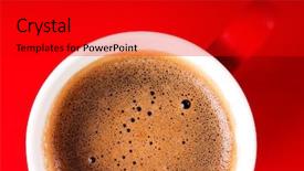  Presentation with fragrant - Slides with energy template - cup of fragrant coffee background and a black colored foreground