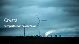  Presentation with energy coal - Presentation theme enhanced with energy-transition-wind-turbines background and a teal colored foreground