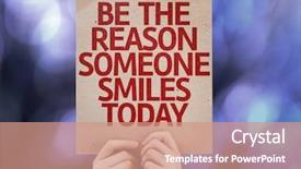  Presentation with police car flashing roof lights - Slides enhanced with energy wise - be the reason someone smiles background and a coral colored foreground