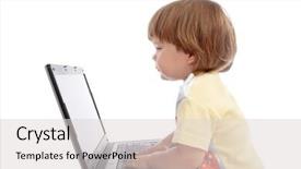  Presentation with children education - Presentation theme enhanced with enfants et internet - portrait of a styled children background and a light gray colored foreground