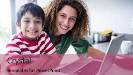  Presentation with indian mother son - Beautiful presentation featuring enfants et internet - portrait of mother and son backdrop and a coral colored foreground