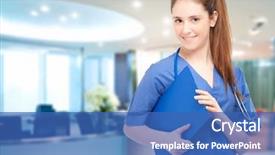  Presentation with nurse midwfie - Presentation design with enfermeria - portrait of a beautiful smiling background and a  colored foreground