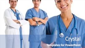  Presentation with nursing to nurse communication - Colorful theme enhanced with enfermeria - portrait of a friendly nurse backdrop and a  colored foreground