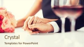  Presentation with australian wine - Slide deck featuring engaged couple with wine background and a cream colored foreground