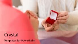  Presentation with valentines day - Amazing PPT layouts having engagement concept - man giving diamond backdrop and a coral colored foreground