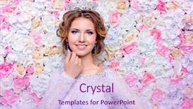  Presentation with engagement model - Presentation theme enhanced with engagement model - charming bride in a beautiful background and a sky blue colored foreground