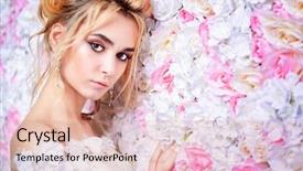  Presentation with wedding roses - Presentation design having engagement model - close-up portrait of a beautiful background and a coral colored foreground