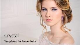  Presentation with bride - Slide set having engagement model - close-up portrait of a beautiful background and a lemonade colored foreground