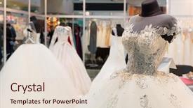  Presentation with engagement model - Slide set with engagement model - wedding dress background and a lemonade colored foreground