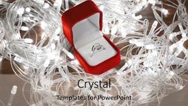  Presentation with marriage - Presentation theme enhanced with engagement ring and glowing garland background and a mint green colored foreground