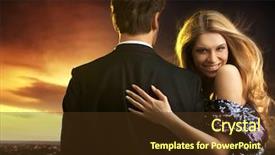  Presentation with happy smiling woman dental health - Theme with engagement ring couple - smiling woman with her husband background and a tawny brown colored foreground