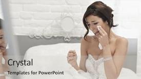  Presentation with crying heart - Colorful slides enhanced with engagement ring crying on wedding backdrop and a light gray colored foreground