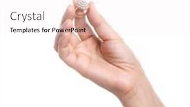  Presentation with engagement - Cool new theme with engagement ring in hand isolate on white background backdrop and a white colored foreground