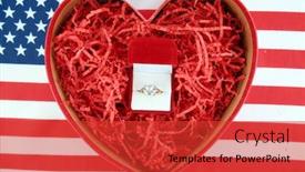  Presentation with valentines day - Beautiful theme featuring engagement-ring-valentines-day-gift backdrop and a red colored foreground
