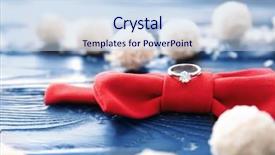  Presentation with community engagement - Audience pleasing theme consisting of engagement ring with red bow backdrop and a  colored foreground