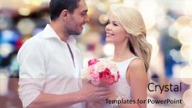  Presentation with happy holidays - Theme consisting of engaging others - holidays dating people and dating background and a coral colored foreground