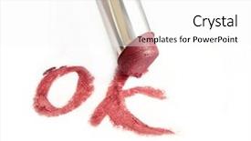  Presentation with lipstick - Slide set featuring engangement - drawing a word ok background and a  colored foreground