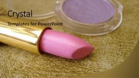  Presentation with pink curveds - Slide set having engangement - pink lipstick and violet eyeshadows background and a  colored foreground