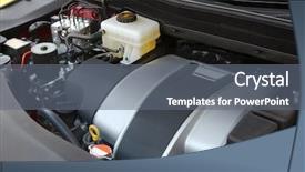  Presentation with car engine - Amazing slides having engine bay of a car backdrop and a gray colored foreground