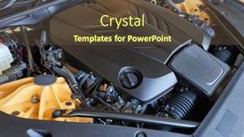  Presentation with sports car - Colorful slide deck enhanced with engine-bay-of-a-sports backdrop and a tawny brown colored foreground