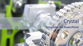  Presentation with engine - PPT theme with engine close up shot background and a lemonade colored foreground