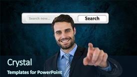  Presentation with search engine - Audience pleasing theme consisting of engine company - digital composite of search bar backdrop and a  colored foreground