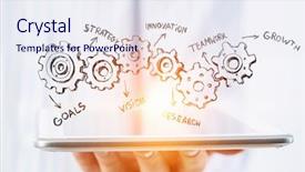  Presentation with media management - Colorful PPT layouts enhanced with engine company - teamwork and management in business backdrop and a  colored foreground