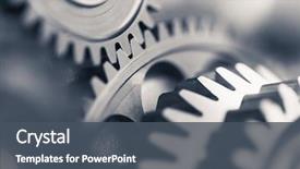  Presentation with engine - Cool new PPT theme with engine gear wheels industrial background backdrop and a dark gray colored foreground