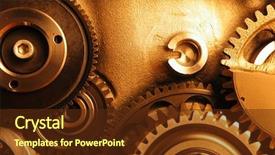  Presentation with gear wheels - Presentation consisting of engine gear wheels industrial background background and a tawny brown colored foreground