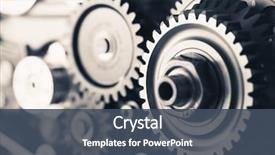  Presentation with gear wheels - Audience pleasing theme consisting of engine gear wheels industrial background backdrop and a ocean colored foreground