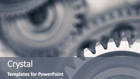  Presentation with gear wheels - Slide deck featuring engine gear wheels industrial background background and a gray colored foreground