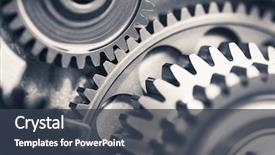  Presentation with gear wheels - Beautiful PPT layouts featuring engine gear wheels industrial background backdrop and a tawny brown colored foreground