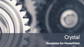  Presentation with gear wheels - Beautiful theme featuring engine gear wheels industrial background backdrop and a ocean colored foreground