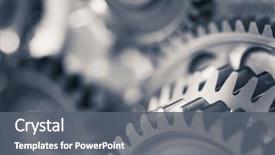  Presentation with gear wheels - PPT layouts having engine gear wheels industrial background background and a gray colored foreground