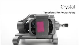  Presentation with machine motor - Beautiful PPT theme featuring engine motor of washing machine backdrop and a white colored foreground