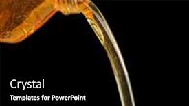  Presentation with oil plastic - Slide set with engine-motor-oil-pouring background and a black colored foreground