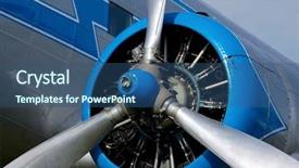  Presentation with aircraft engine - Beautiful slide set featuring blooming hazelnut hazel catkins in spring branch backdrop and a gray colored foreground