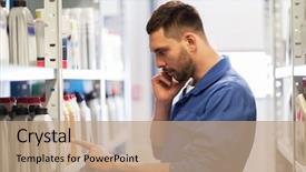  Presentation with mechanic car service repair maintenance - Presentation design having engine oil - car service repair maintenance background and a coral colored foreground