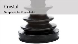  Presentation with dust - Slide deck enhanced with engine parts - black dust boot isolated background and a light gray colored foreground