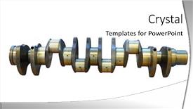  Presentation with engine - PPT theme having engine parts - image of isolated crankshaft background and a white colored foreground