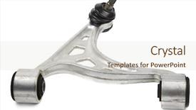  Presentation with car spare parts - Presentation theme with engine parts - metal car spare isolated background and a lemonade colored foreground