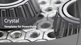  Presentation with industrial - Amazing theme having engine parts - two ball bearings backdrop and a dark gray colored foreground
