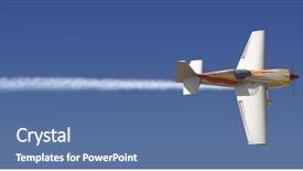  Presentation with engine - Cool new presentation theme with engine plane in the sky backdrop and a ocean colored foreground