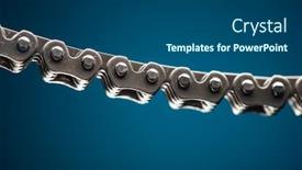  Presentation with engine - Cool new slides with engine-timing-chain-closeup-view backdrop and a ocean colored foreground