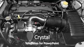  Presentation with car engine - Colorful presentation theme enhanced with engine under the hood backdrop and a dark gray colored foreground