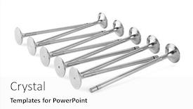  Presentation with engine - PPT layouts featuring engine-valves-isolated-on-white background and a  colored foreground