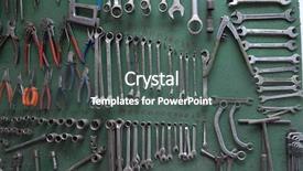  Presentation with tool belt tools - Colorful slides enhanced with engineengineering - tools backdrop and a dark gray colored foreground