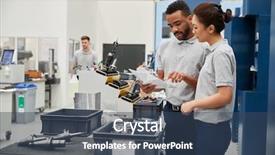  Presentation with apprentice - Audience pleasing presentation theme consisting of engineer and apprentice meet backdrop and a ocean colored foreground